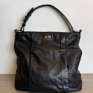 Coach Madison Isabelle Black Pebbled Leather‎ Shoulder Hobo Bag A1373-21224